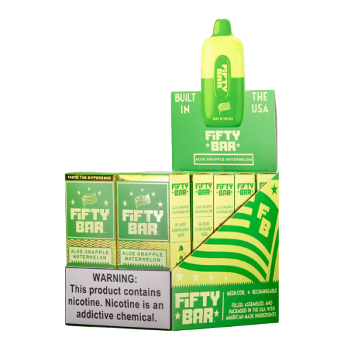 Aloe Grapple Watermelon Fifty Bar Vape 10-Pack