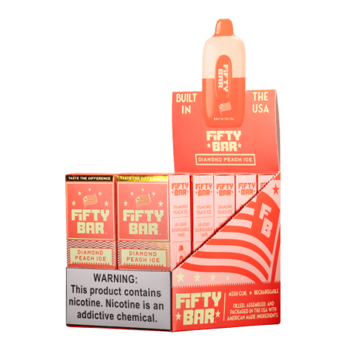 Diamond Peach Ice Fifty Bar Vape 10-Pack