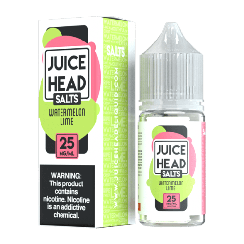 A best-selling fruity pod juice, Watermelon Lime by Juice Head is available in 25mg & 50mg