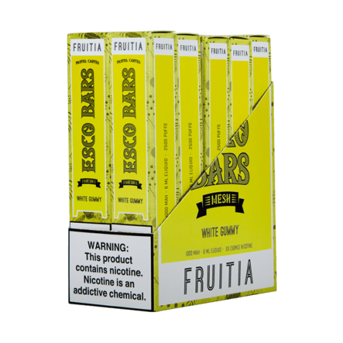 White Gummy Esco Bar Fruitia Vape Bundle